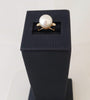 14 KY White Pearl and Diamond Windsor Ring