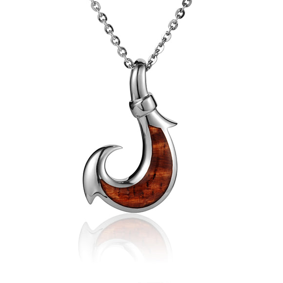 SS Koa Fish Hook Necklace – Maertens Fine Jewelry & Gifts