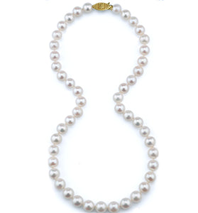 18 Inch 5-5.5MM Pearl Strand Necklace (AA Quality)