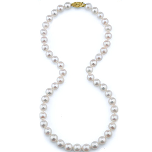 18 Inch 5-5.5MM Pearl Strand Necklace (AA Quality)