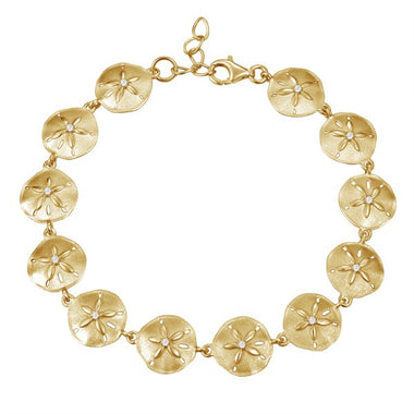 SS Gold Plated Sand Dollar Bracelet