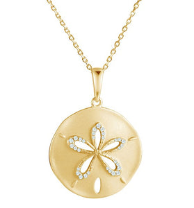 SS Gold Plated Sand Dollar Necklace