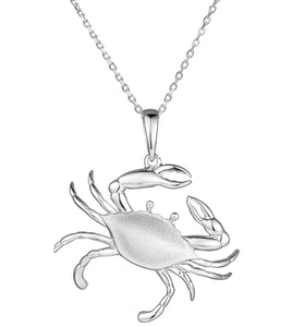 SS Blue Crab Necklace