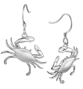 SS Blue Crab Earrings