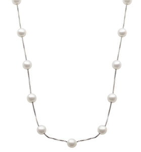 7-7.5 MM Fresh Water Pearl Necklace 17 Inches