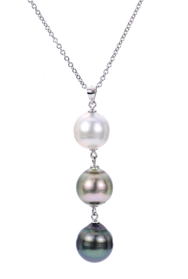 12-13 MM Ombre Wht South Sea/Gy Tah/Blk Tah Drop Neck