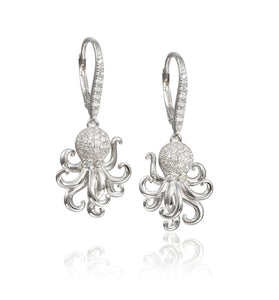 SS Octopus Leaverback Earrings