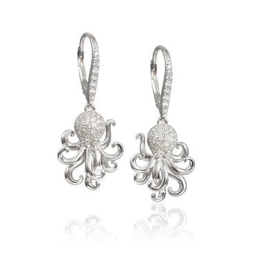 SS Octopus Leaverback Earrings