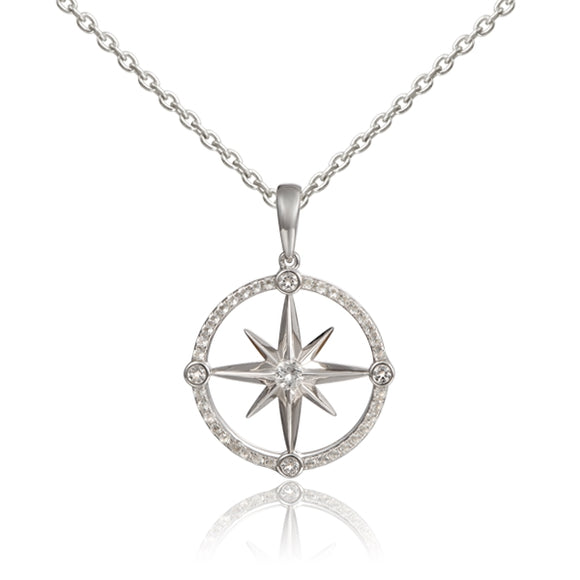 SS Compass Rose Necklace