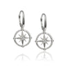 SS Compass Rose Leverback Earrings