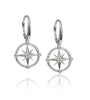 SS Compass Rose Leverback Earrings