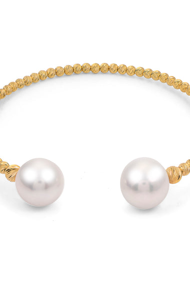 14KY 10-11MM Fresh Water Pearl Cuff Windsor Bracelet