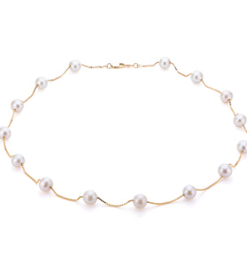 17 Inch Tin Cup Necklace 14KY Gold