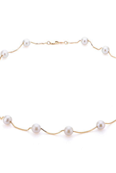 17 Inch Tin Cup Necklace 14KY Gold