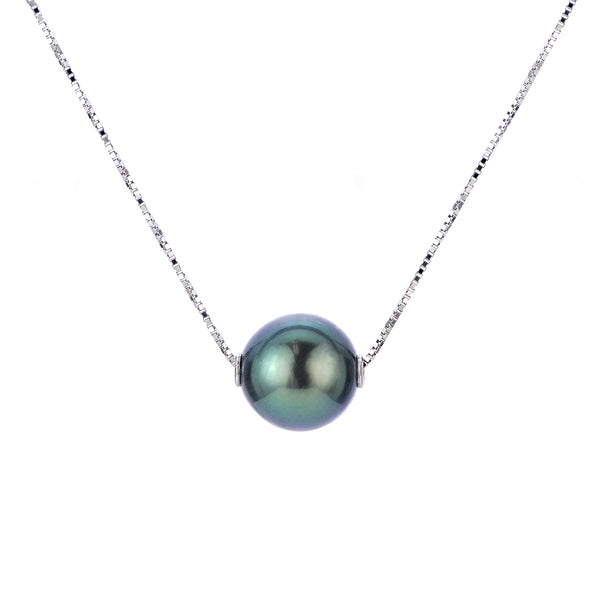 Round Natural-Color Black Tahitian Saltwater Pearl Necklace, 9.4-11.6m –  Mangatrai Gems & Jewels Pvt Ltd