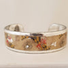 Maryland Vintage Map/Maryland Flag/Compass Cuff Silver Flake