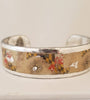 Maryland Vintage Map/Maryland Flag/Compass Cuff Silver Flake