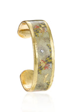 Maryland Vintage Map/Maryland Flag / Compass Cuff Gold Flake