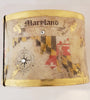 Maryland Vintage Map / MD Flag / Compass Corset Cuff Gold Flake