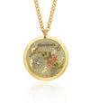 Maryland Vintage Map / Md Flag / Compass Disc Necklace