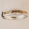 Maryland Vintage Map/MD Flag/Compass Bangle Silver Flake