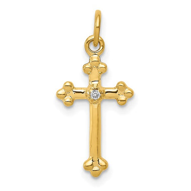 14KY Diamond Cross Pendant