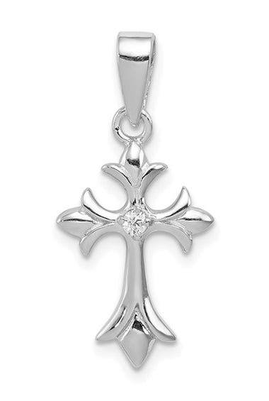 SS Cross with CZ Pendant
