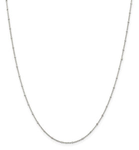 SS 1.25mm Rolo Chain with Beads