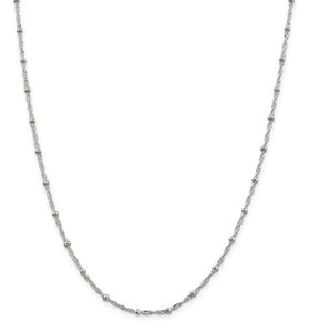 SS 2.5mm Singapore Chain with Beads
