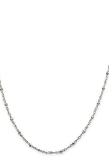 SS 2.5mm Singapore Chain with Beads