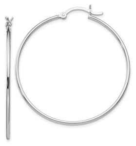 SS Polished Hoop Earrings