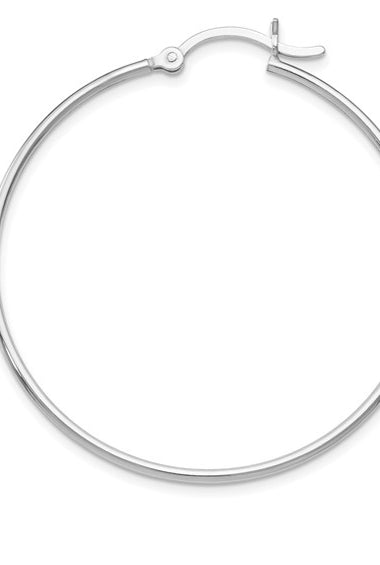 SS Polished Hoop Earrings